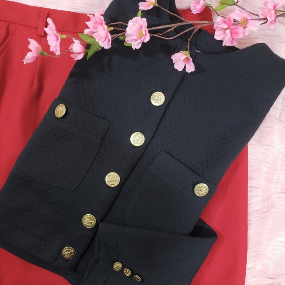 Vintage Jackets & Blazers - NWT Vintage Quilted Black Cropped Jacket